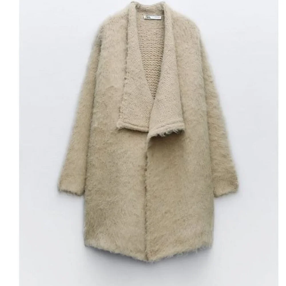 Zara Brushed Effect Knit Cardigan NWT Size S-M - Picture 4 of 16